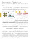 Cover page: Enhancement of Ferroelectrics: Strain-engineered Ferroelectric Thin Films