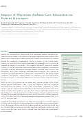 Cover page: Impact of physician asthma care education on patient outcomes.