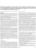 Cover page: Maternal prepregnancy obesity and insulin treatment during pregnancy are independently associated with delayed lactogenesis in women with recent gestational diabetes mellitus 1 , 2 , 3 , 4