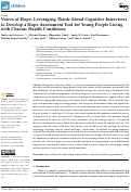 Cover page: Voices of Hope: Leveraging Think-Aloud Cognitive Interviews to Develop a Hope Assessment Tool for Young People Living with Chronic Health Conditions.