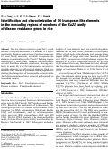 Cover page: Identification and characterization of 14 transposon-like elements in the noncoding regions of members of the Xa21 family of disease resistance genes in rice.