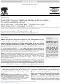 Cover page: Young Adult Preventive Healthcare: Changes in Receipt of Care Pre- to Post-Affordable Care Act