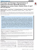 Cover page: Phenotypic and Genotypic Characterization of Daptomycin-Resistant Methicillin-Resistant Staphylococcus aureus Strains: Relative Roles of mprF and dlt Operons