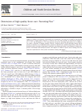 Cover page: Dimensions of high quality foster care: Parenting Plus