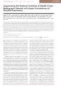 Cover page: Augmenting the National Institutes of Health Chest Radiograph Dataset with Expert Annotations of Possible Pneumonia