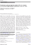 Cover page: Metabolomic and transcriptomic analysis of the rice response to the bacterial blight pathogen Xanthomonas oryzae pv. oryzae.