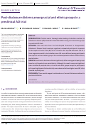 Cover page: Post‐disclosure distress among racial and ethnic groups in a preclinical AD trial