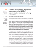 Cover page: CRISPR/Cas9-mediated endogenous protein tagging for RESOLFT super-resolution microscopy of living human cells