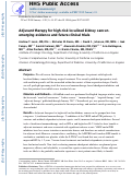 Cover page: Adjuvant Therapy for High Risk Localized Kidney Cancer: Emerging Evidence and Future Clinical Trials