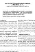 Cover page: Energy Consumption Characterization and Reduction Strategies  for Milling Machine Tool Use