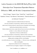 Cover page: Lattice Dynamics in the NASICON NaZr<sub>2</sub>(PO<sub>4</sub>)<sub>3</sub> Solid Electrolyte from Temperature-Dependent Neutron Diffraction, NMR, and Ab Initio Computational Studies