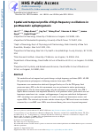 Cover page: Spatial and temporal profile of high-frequency oscillations in posttraumatic epileptogenesis.