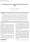 Cover page: Task Management for Irregular-Parallel Workloads on the GPU