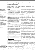 Cover page: Local and systemic glucocorticoid metabolism in inflammatory arthritis