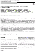 Cover page: Impact of simulated reduced injected dose on the assessment of amyloid PET scans.