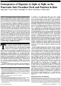 Cover page: Consequences of Exposure to Light at Night on the Pancreatic Islet Circadian Clock and Function in Rats