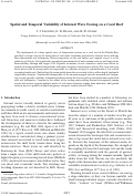 Cover page: Spatial and temporal variability of internal wave forcing on a coral reef