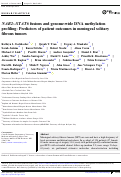 Cover page: NAB2::STAT6 fusions and genome-wide DNA methylation profiling: Predictors of patient outcomes in meningeal solitary fibrous tumors.