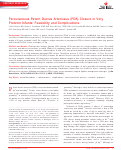 Cover page: Percutaneous Patent Ductus Arteriosus (PDA) Closure in Very Preterm Infants: Feasibility and Complications.