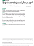 Cover page: Mendelian randomization study shows no causal effects of serum urate levels on the risk of MS