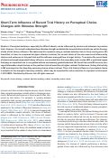 Cover page: Short-Term Influence of Recent Trial History on Perceptual Choice Changes with Stimulus Strength