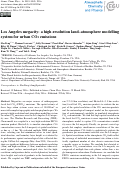 Cover page: Los Angeles megacity: a high-resolution land–atmosphere modelling system for urban CO2 emissions