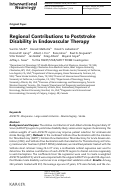 Cover page: Regional Contributions to Poststroke Disability in Endovascular Therapy