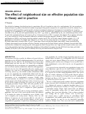 Cover page: The effect of neighborhood size on effective population size in theory and in practice