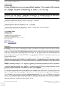 Cover page: Using Multimodal Assessments to Capture Personalized Contexts of College Student Well-being in 2020: Case Study.