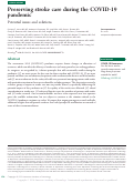 Cover page: Preserving stroke care during the COVID-19 pandemic: Potential issues and solutions.