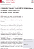 Cover page: Treatment pathways, switches, and inappropriate treatment during invasive pulmonary aspergillosis: real-world experiences from a global research network study.