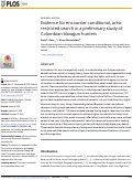 Cover page: Evidence for encounter-conditional, area-restricted search in a preliminary study of Colombian blowgun hunters