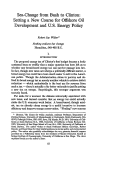 Cover page: Sea-Change from Bush to Clinton: Setting a New Course for Offshore Oil Development and U.S. Energy Policy