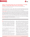 Cover page: Impact of Perioperative Brain Injury and Development on Feeding Modality in Infants With Single Ventricle Heart Disease