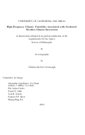 Cover page: High-Frequency Climate Variability Associated with Stochastic Weather-Climate Interaction