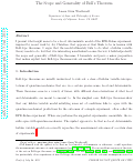 Cover page: The Scope and Generality of Bell’s Theorem