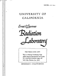 Cover page: NUCLEON AND NUCLEAR CROSS SECTIONS FOR POSITIVE PIONS AMD PROTONS ABOVE 1.4 Bev/c