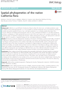 Cover page: Spatial phylogenetics of the native California flora