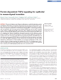 Cover page: Formin-dependent TGF-β signaling for epithelial to mesenchymal transition