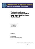 Cover page: The Association Between Retirement and Emotional Well-Being: Does Prior Work-Family Conflict Matter?