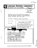 Cover page: THE LETHAL, POTENTIALLY LETHAL LESION MODEL