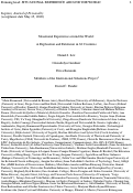 Cover page: Situational experience around the world: A replication and extension in 62 countries