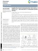 Cover page: Isolable fluorinated triphenylmethyl cation salts of [HCB 11 Cl 11 ] − : demonstration of remarkable hydride affinity