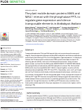 Cover page: The plant mobile domain proteins MAIN and MAIL1 interact with the phosphatase PP7L to regulate gene expression and silence transposable elements in Arabidopsis thaliana