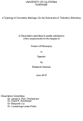 Cover page: A Typology of Cervantine Marriage: On the Subversion of Tridentine Orthodoxy