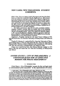 Cover page: <em>United States v. City of Philadelphia</em>: A Continued Quest for an Effective Remedy for Police Misconduct