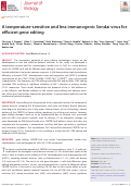 Cover page: A temperature-sensitive and less immunogenic Sendai virus for efficient gene editing.