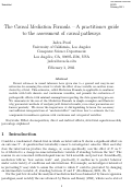 Cover page of The Causal Mediation Formula – A practitioner guide to the assessment of causal pathways