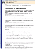 Cover page: Tumor mechanics and metabolic dysfunction