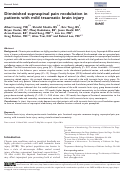 Cover page: Diminished supraspinal pain modulation in patients with mild traumatic brain injury